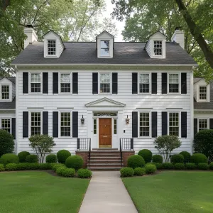 Pedimented Colonial with Ebony Rhythm