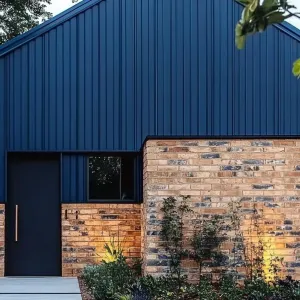 Bold Indigo Haven with Brick Charm