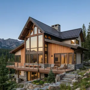 Timber Crest Chalet With Framed Peaks