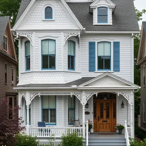 Victorian Splendor in Blue and White