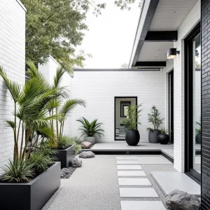 Zen-Inspired Courtyard: Vintage Vibes Reimagined