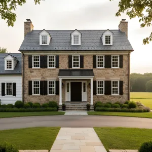 Quoined Fieldstone Farmhouse