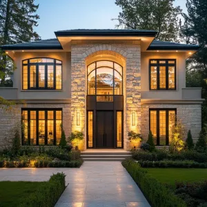 Illuminated Manor with Radiant Entrance