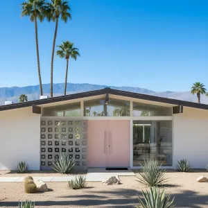 Pastel Entryway Chic Under Palm Skies