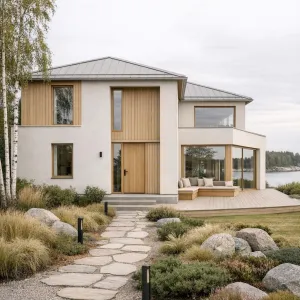 Nordic Shoreline Timber Frame Residence