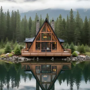 Cozy A-Frame Abode by the Tranquil Waters