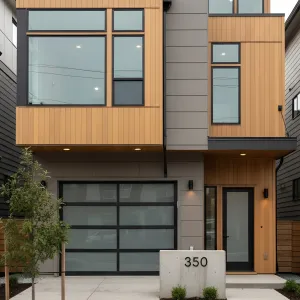 Amber Panels Framing Frosted Geometry