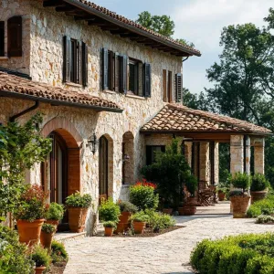 Rustic Retreat with Sunlit Stone Facade