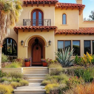 Stucco Walls Painted in Warm, Earthy Tones