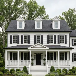 Elegant Black Shutter Garrison Homestead