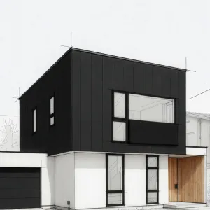Black Box Streetfront Minimal Home