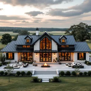 Modern Barn Elegance Amidst Nature’s Canvas