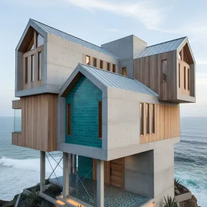 Stilted Abode with a Splash of Color