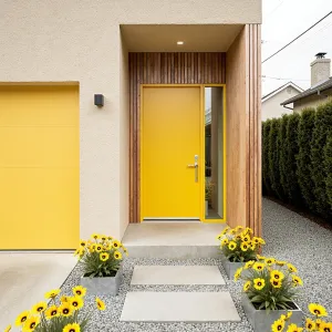 Sunny Welcome: A Modern Cottage Entrance