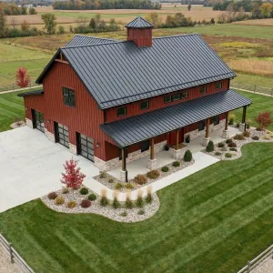 Charcoal-Roof Red Barn Homestead