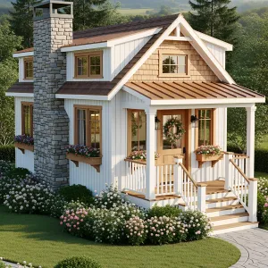 Delightful Diminutive Dwelling with Floral Adornments