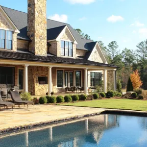 Rustic Resplendence with Poolside Perfection