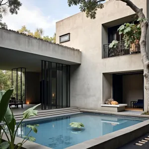 Concrete Oasis: The Poolside Cube