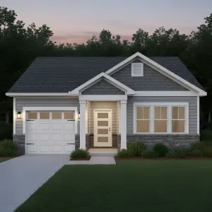 Cozy Gable Cottage With Stone Base