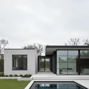 Shadowline Poolside Glass Bungalow