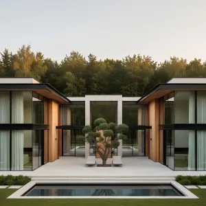 Courtyard Mirror Grove House