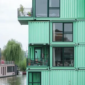 Modern Mint Marvel: A Quirky Container Residence