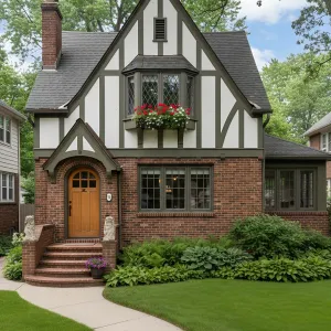 Brick Base, Bay Window Tudor Bloom