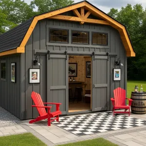 A Charming Getaway with a Checkerboard Surprise