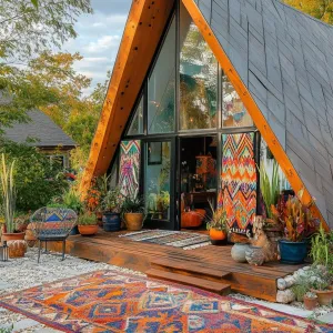 Preview of Geodesic Domes Wrapped in Colorful Textiles