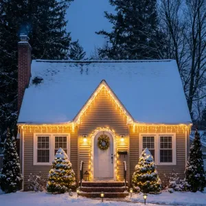 Golden Eaves Winter Glow Cottage