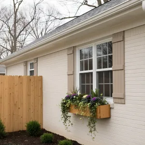 Honeyed Shutters Garden Window Ranch
