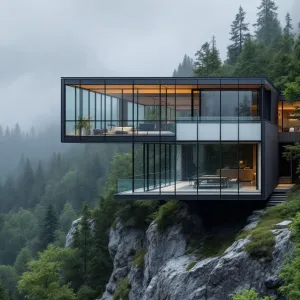 Gravity-Defying Glass Dwelling