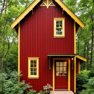 Crimson Glee Among Tall Trees