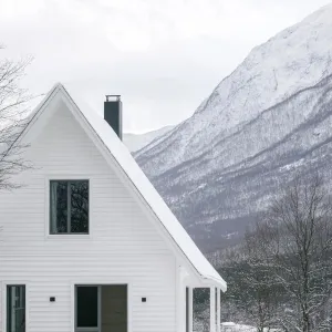 All-white A-frame With Skylights