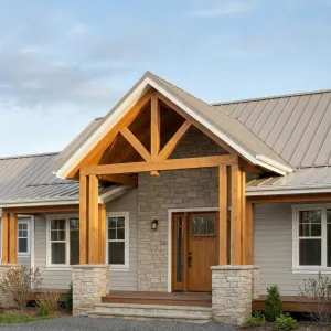 Timber Gable Entryway Cottage Charm