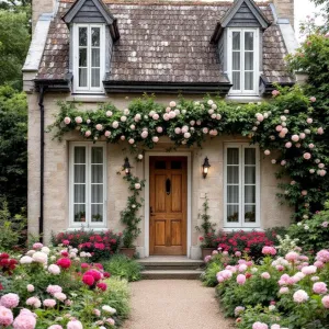 Rose-Embellished Cottage Charmer