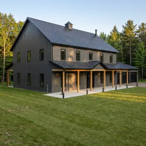 Charcoal Gable Lodge With Covered Bay