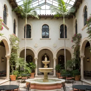 Luxe Haven: Palm Trees Under Glass