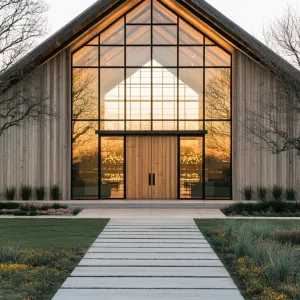 A Grand Glass Barn Embrace