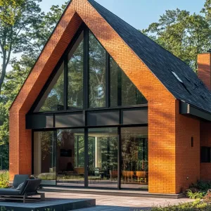 Bold Brick Beauty with Glassy Grandeur