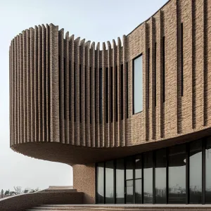 Brick Cascade of Modern Grandeur