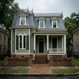 Victorian Mansard Garden Townhouse