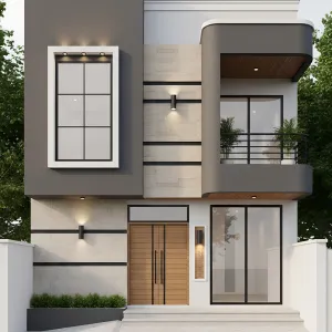 Curved Corner, Calm Stone Front
