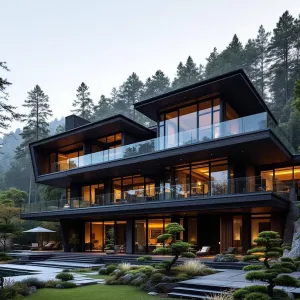 Modern Mountain Escape with Geometric Charm