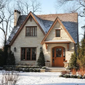 Enchanting Stone Escape in the Snow
