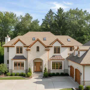 Copper Dormer French Suburban Elegance