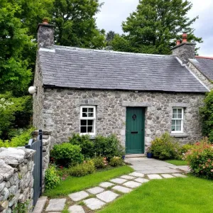 Stone Cottage Serenade with Emerald Door