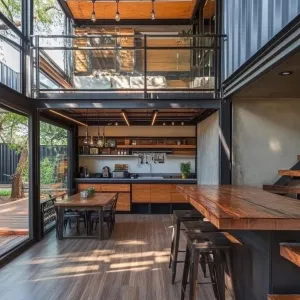 Industrial Chic: Stylish Shipping Container Home