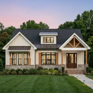 Bright Gablefront Garden Craftsman