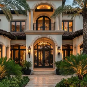 Mediterranean Mansion Arches Exterior Radiate Elegance